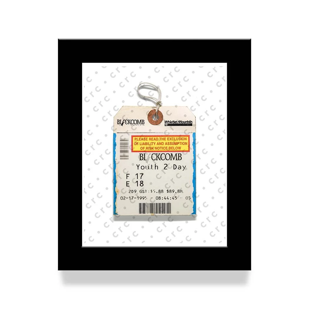 Whistler Blackcomb Vintage Ski Lift Ticket Print by CRC — c r c